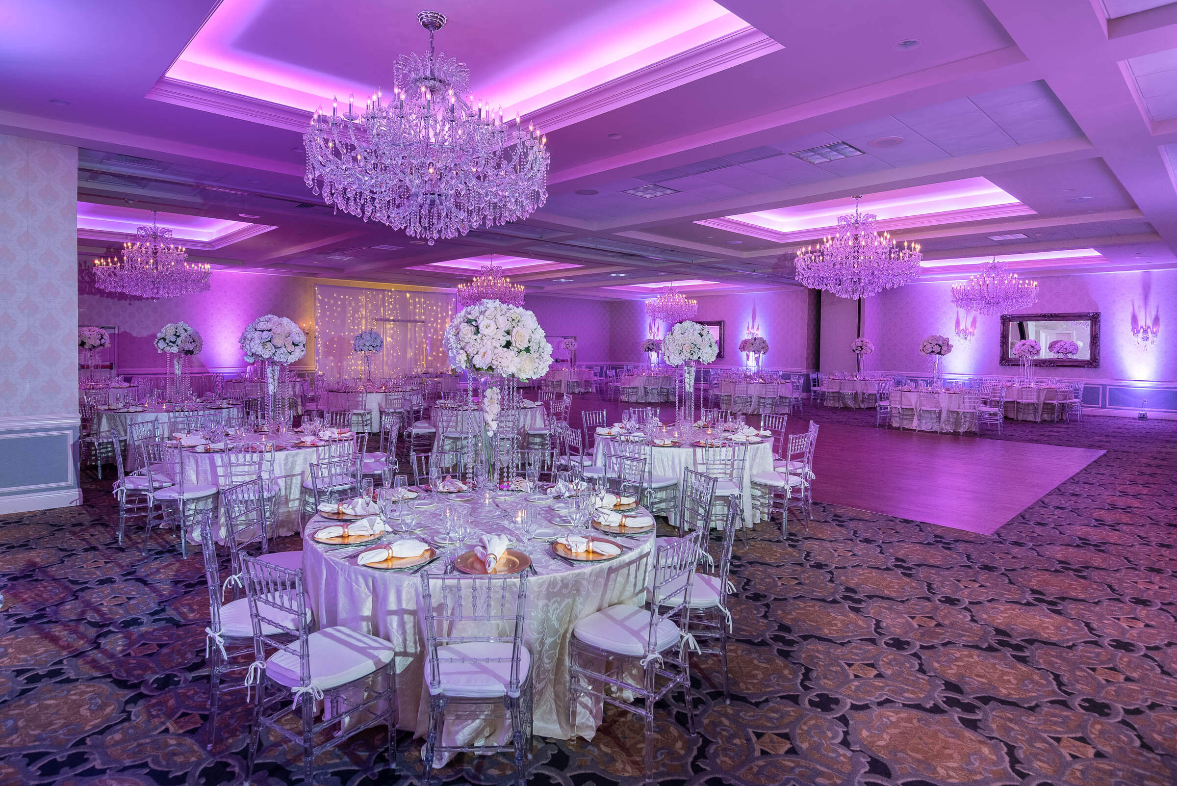 Pink lighting in the Crystal Ballroom, Freehold, NJ Crystal Ballroom